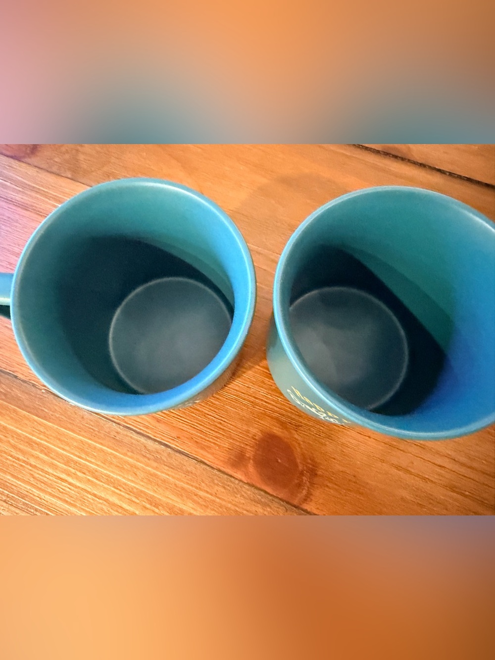 Happy Camper Teal Ceramic Camp Mugs - Set of 2 - Picture 2 of 2